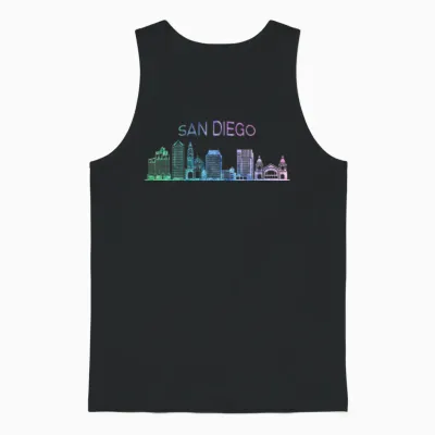 San Diego Unisex Tank Top - Black
