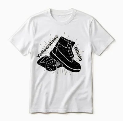 Yellowstone Hiking Boots Unisex T-Shirt - White