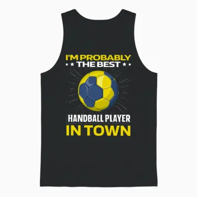 Handball Funny Unisex Tank Top - Black