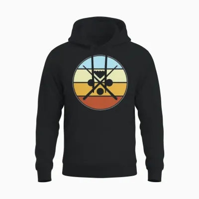 Billiards Retro Unisex Hoodie - Black