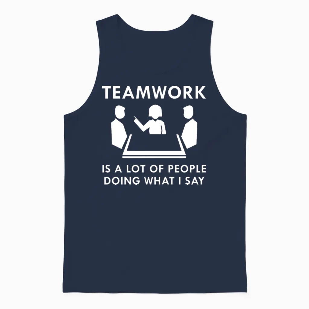 Teamwork Unisex Tank Top in Navy