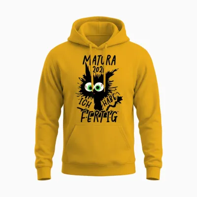 Matura 2026 Ich Habe Fertig Matura Geschafft 2026 Unisex Hoodie - Gold