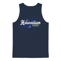 Fresh Hawaiian Style Tshirt Design Hawaiian Style Unisex Tank Top - Navy – 1