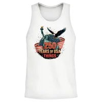 250 Years Usa Things — Patriotic & 4th of July Unisex Tank Top - White – 2