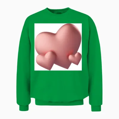 Heart Design Unisex Sweatshirt - Irish Green