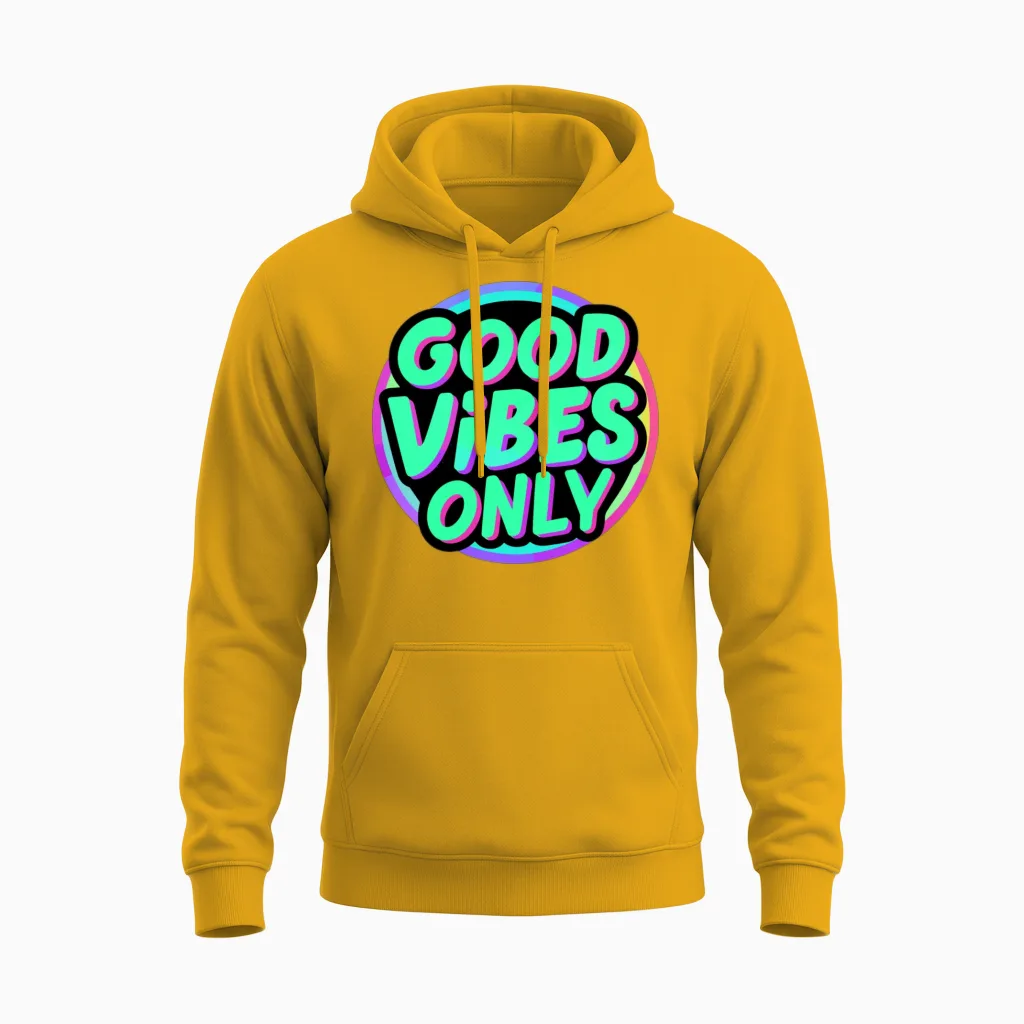 Only Positive Message for a Man And Unisex Hoodie in Gold
