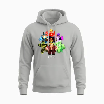 Roblox Halloween Heroes Black T-Shirt - Classic Fit, Crew Neck, Short Sleeve, Casual Unisex Hoodie - Ash