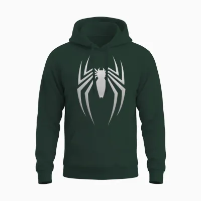 Marvel Spider-Man 2 Game Spider Logo Unisex Hoodie - Forest