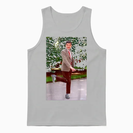 Mr Bean, the Ultimate Disaster Movie, Rowan Atkinson Photo Unisex Tank Top - Ash