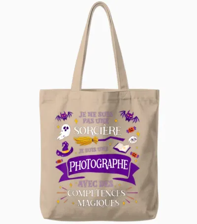 Pas Une Sorcière Je Suis Une Photographe Cadeau Photographie Tote Bags - Natural