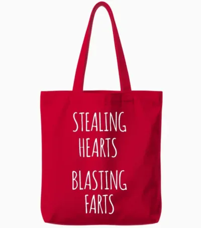 Kids Funny Quotes Boy Tote Bags - Red