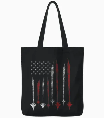 Us F35 Fighter Jet Aviation Usa Gift Tote Bags - Black