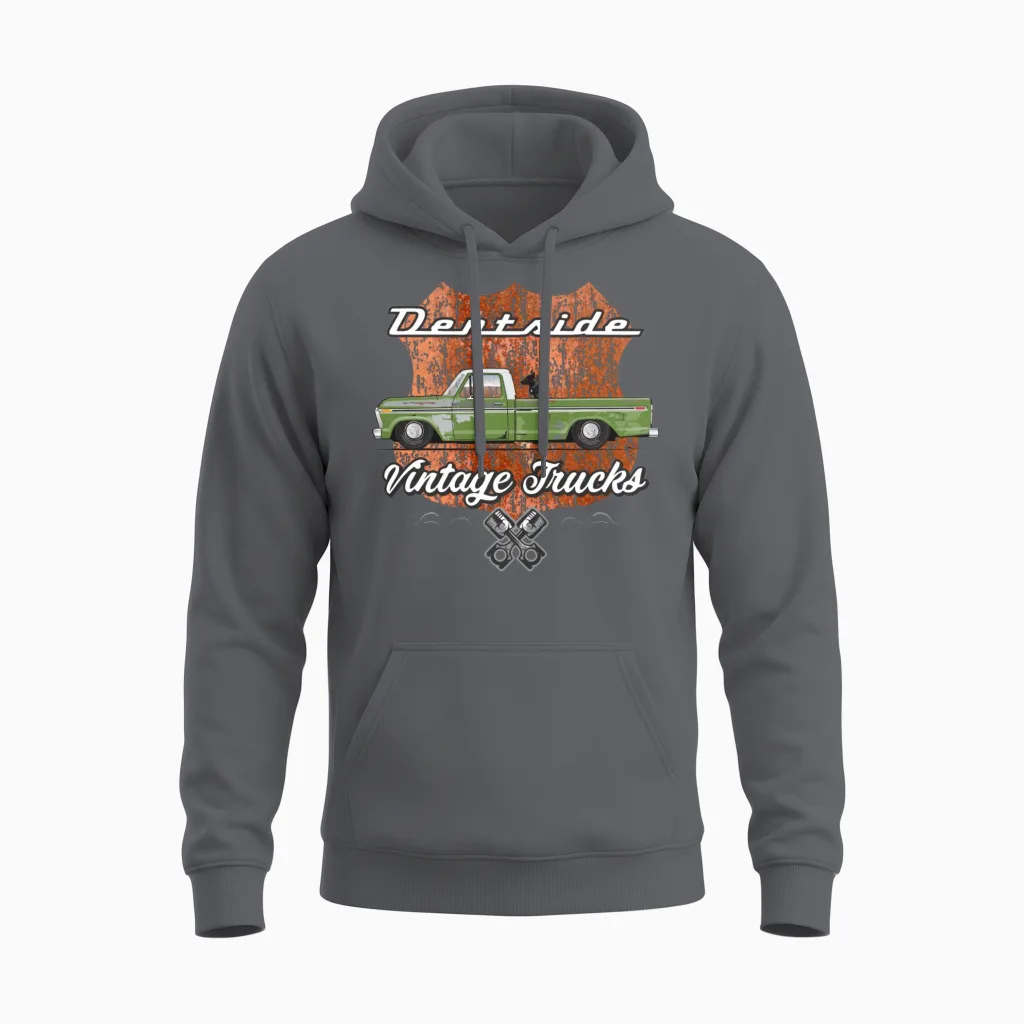Dentside Limestone Green Unisex Hoodie in Charcoal