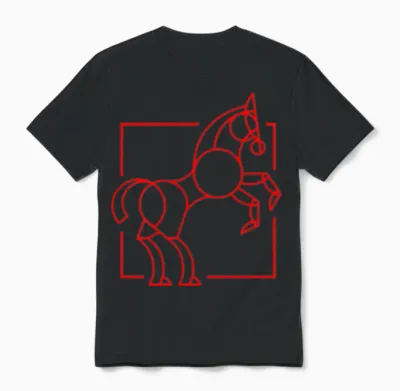 Horse Logo Unisex T-Shirt - Black