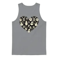 Heart Made of Christmas Shapes – Festive Love Unisex Tank Top - Sport Grey – 1