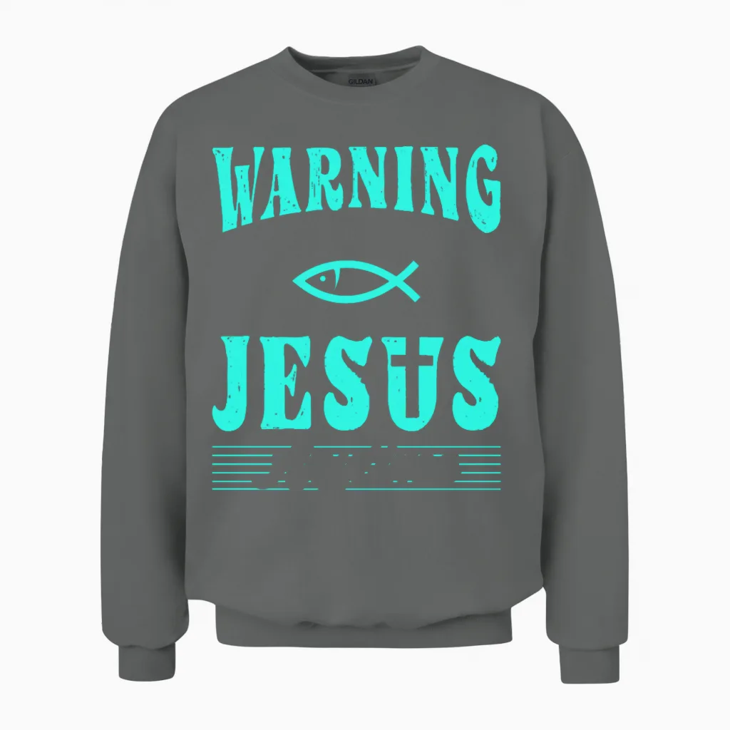 Start Talking About Jesus Christian & Faith Unisex Sweatshirt in Graphite Heather