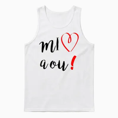 Mi Aime a Ou 974 Ile De La Réunion Je T'aime You Creole Gift T-Shirt, White, S Unisex Tank Top - White