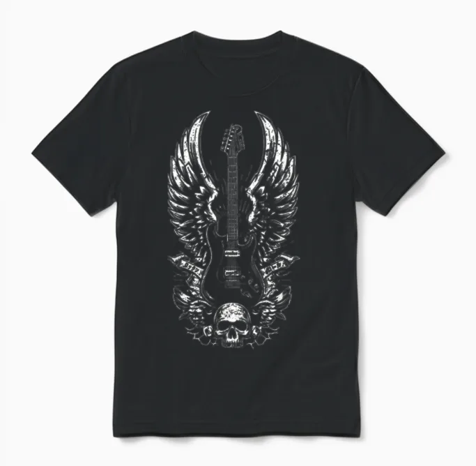 Rock Concert Live Vintage - Music Lovers Unisex T-Shirt in Black