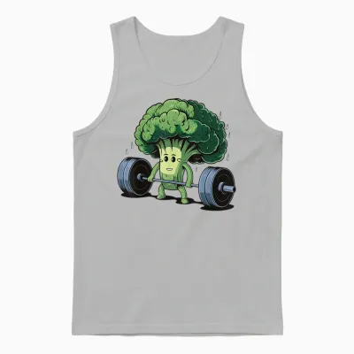 Broccoli Weightlifting Workout Weightlifter Funny Unisex Tank Top - Ash