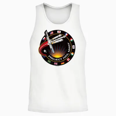Project Hail Mary Spaceship Mission Badge Unisex Tank Top - White