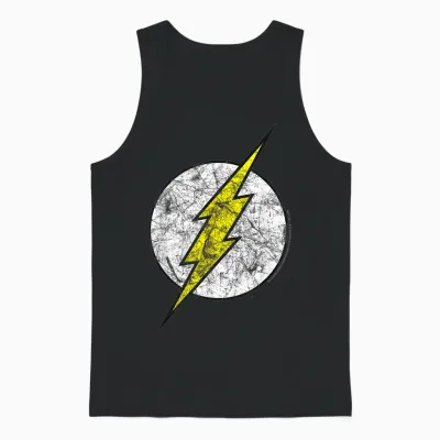 Graphique Vibrant Du Symbole Du Héros Lightning Bolt Unisex Tank Top - Black