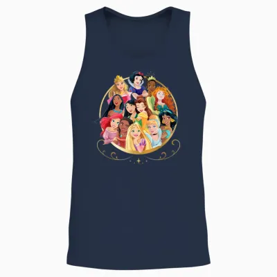 Disney Princess Royal Friends Group Unisex Tank Top - Navy