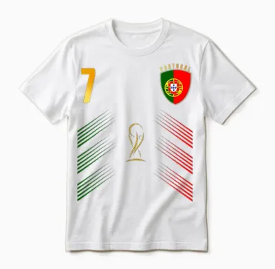 Portugal Flag Portugese Pride Lovers Retro Unisex T-Shirt - White