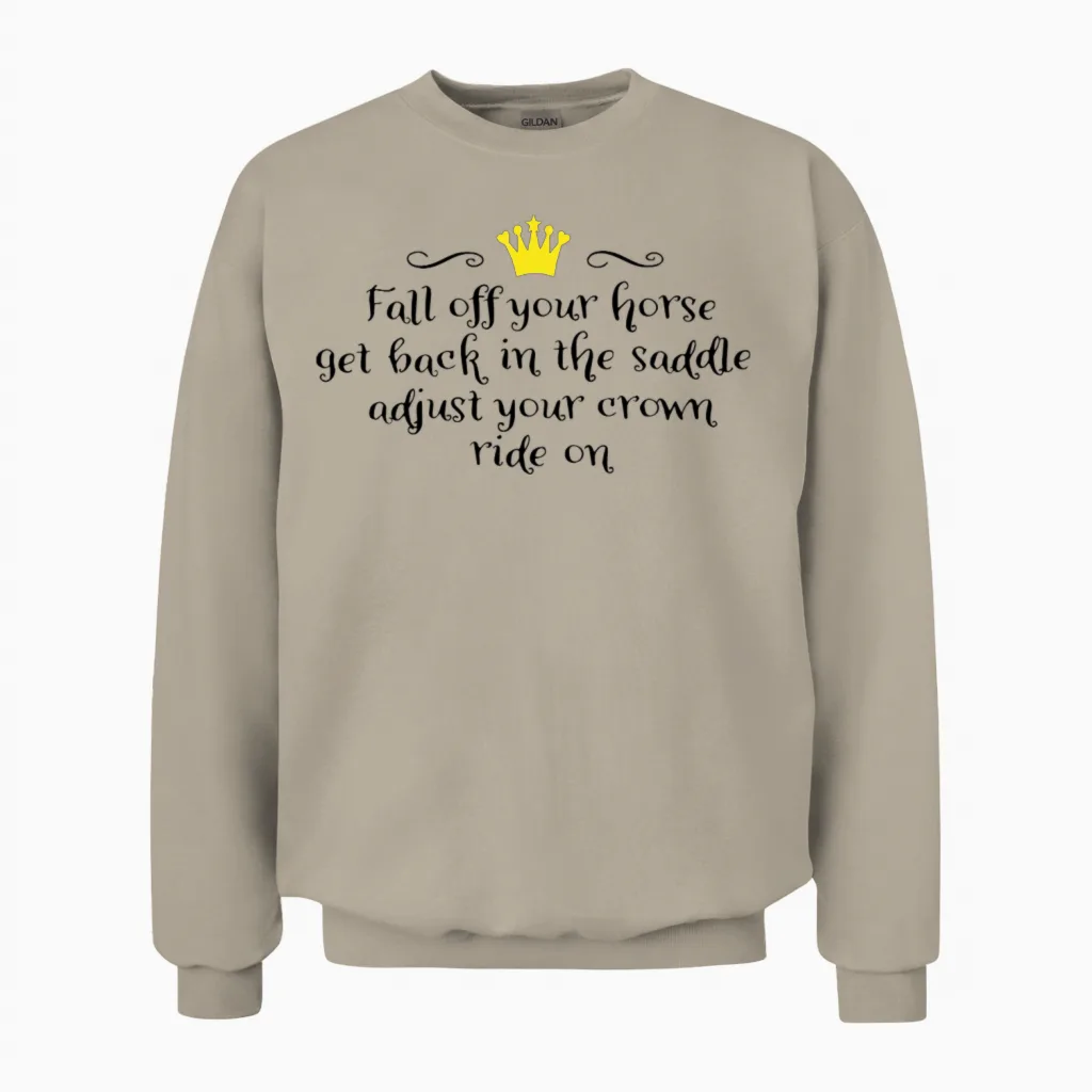Horse Riding Accident - Lovers Unisex Sweatshirt in Sand
