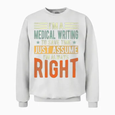 Medical Writing Unisex Sweatshirt - White