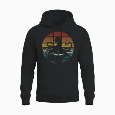 Octopus Playing Drums Drummer Musician Drumming Band T-Shirt, Black, S Unisex Hoodie - Black