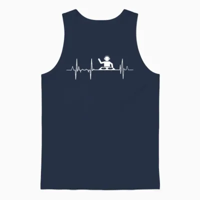 Heartbeat Dj Music Lover Unisex Tank Top - Navy