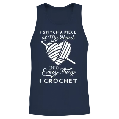 I Crochet Unisex Tank Top - Navy