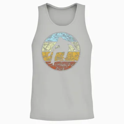 Skating Retro Unisex Tank Top - Ash