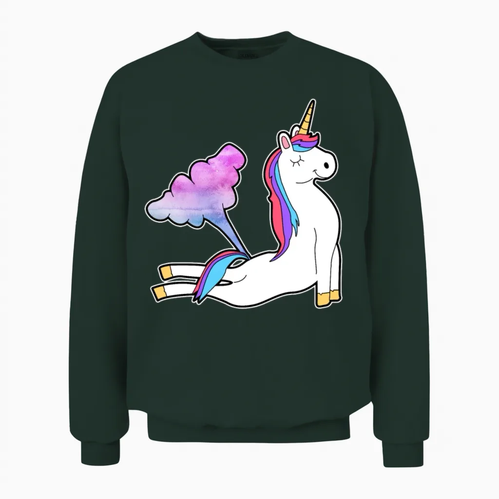 Unicorn Unisex Sweatshirt in Forest