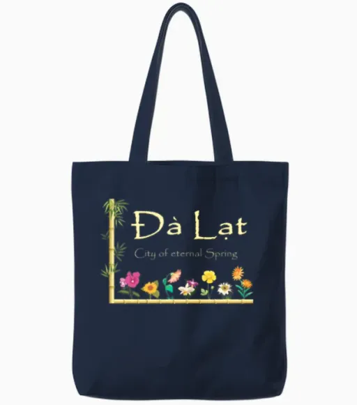 Da Lat Dalat Vietnam Flowers Asia Hanoi Me Tote Bags - Navy