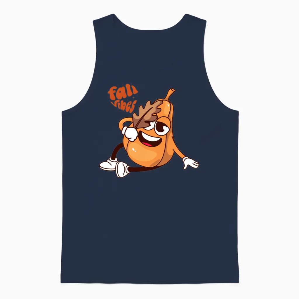 Retro Fall Vibes. Unisex Tank Top - Navy