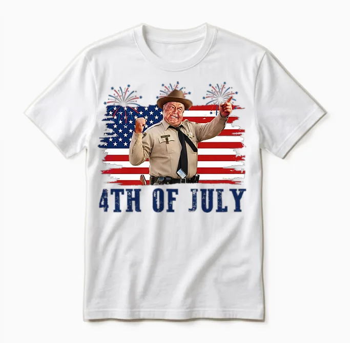2 Sides Happy 4th of July to All You Sumbitches Patriotic Unisex T-Shirt in White