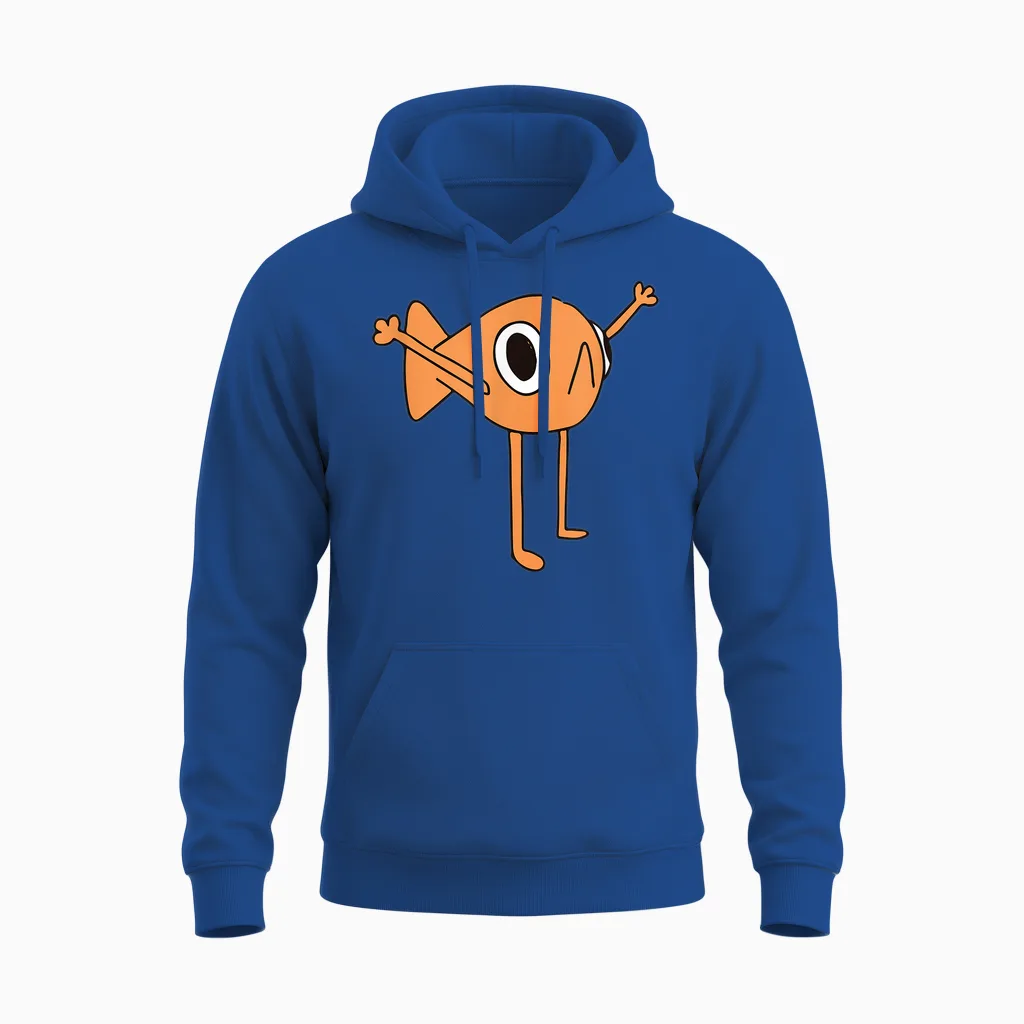 Funny Fish Steve Meme T-Shirt, Black, S Unisex Hoodie in Royal