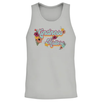 Kindness Matters Retro Unisex Tank Top - Ash