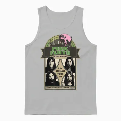 Pink Floyd Usa Animals Tour in Madison Square Garden 1977 Unisex Tank Top - Ash