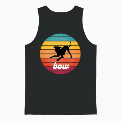 Dog Bow Unisex Tank Top - Black
