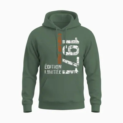 Vintage 1971 Gift 55 Years Man Birthday Humour Unisex Hoodie - Military Green