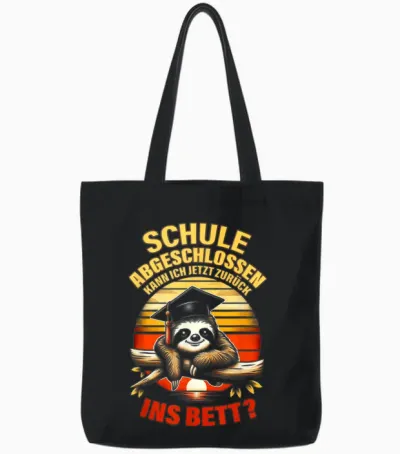 Schulabschluss 10 Klasse Schule Realschule Hauptschule Abi Tote Bags - Black