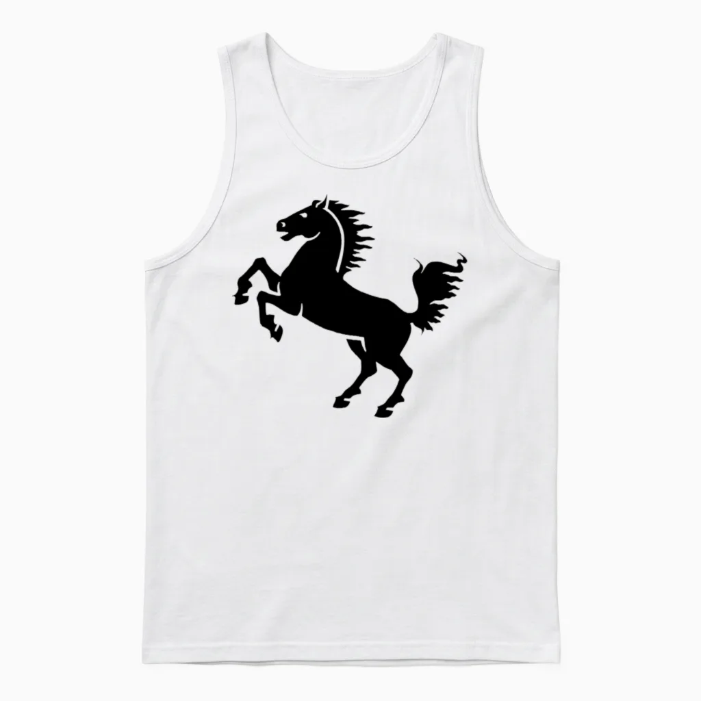 Horse Lovers Gift Unisex Tank Top in White