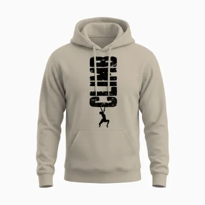 Klettern Klettern Bouldern Vintage Vertikale Kletterer Junge Unisex Hoodie - Sand