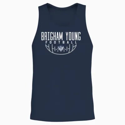 Byu Cougars Football Arch Unisex Tank Top - Navy