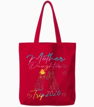 Mutter Tochter Reise 2026 Tote Bags - Red