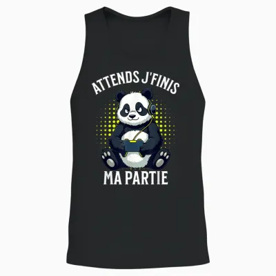 Video Games Panda Gaming Boy Gamer T-Shirt, Black, S Unisex Tank Top - Black