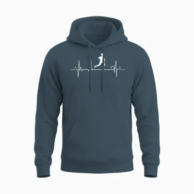 My Heart Beats for Roller Hockey Unisex Hoodie - Dark Heather