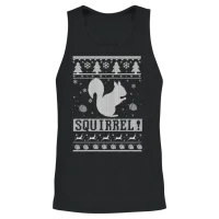 Squirrel Christmas Unisex Tank Top - Black – 2